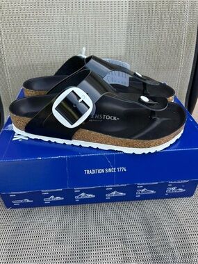 Birkenstock Gizah Patent Big Buckle 39